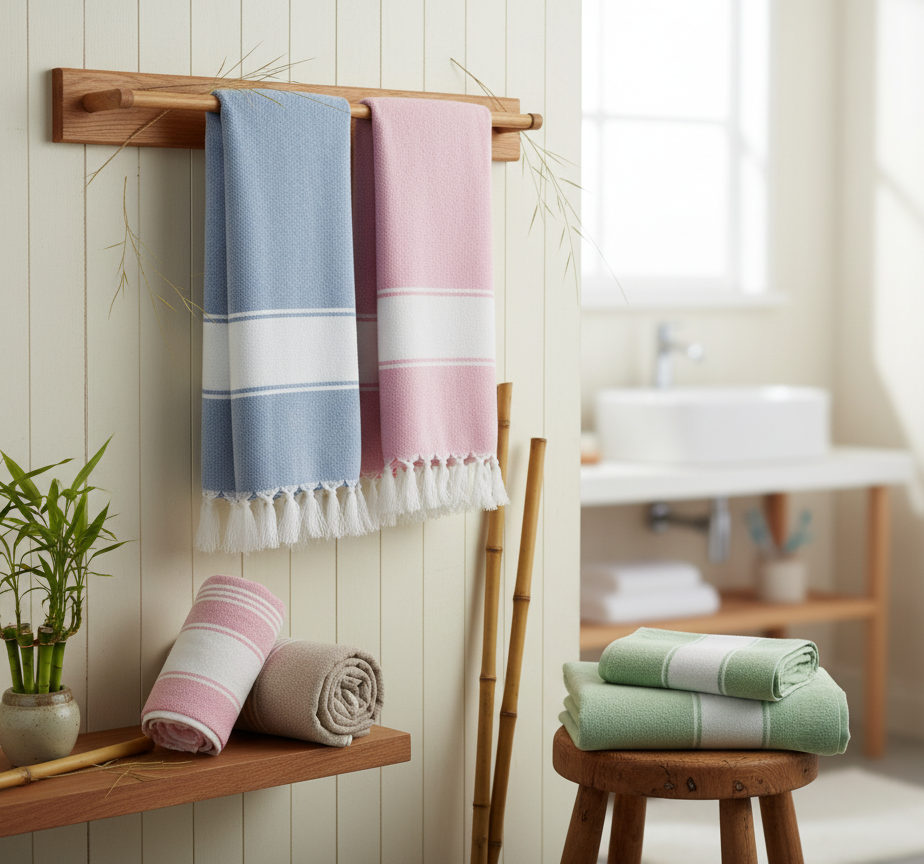 Hanging towels
